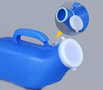 borvat IBBO® - Urine container - Urinaal - Urinebeker - Plasfles - Plasfles Mannen - Urinaal Mannen - 2 l - Plas Fles Man - Plas Potje - Blauw - GRATIS schoonmaakborstel -