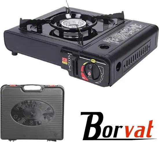 Borvat® Borvat® | Draagbare Gasfornuis | Camping Kookstel | Gas Stove | Gasfornuis | Kooktoestel | Outdoor | Op Reis -