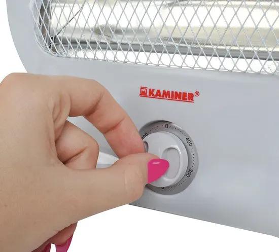 Kaminer Elektrische Kachel Quartz Verwarming Heater - Mobiele Straalkachel - 400/800 Watt -