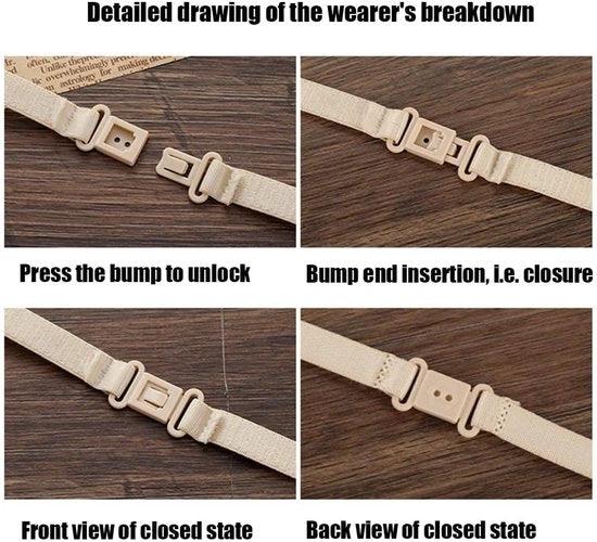 BORVAT BORVAT BH Clips - Onzichtbare BH Drager Clips - Clamp & Back - 12 Stuks - Lingerie Accessoires - Bra Straps & Extenders Damesmode