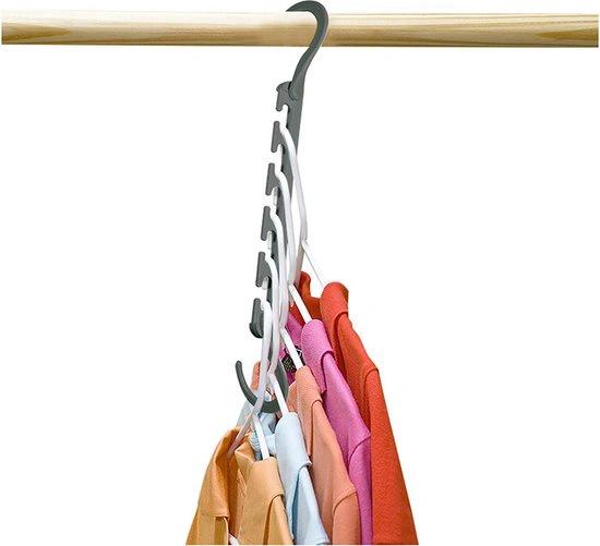 BORVAT Ruimtebesparende Kledinghanger Houder - Kledingkast Organizer - 8 Stuks - Grijs by BORVAT