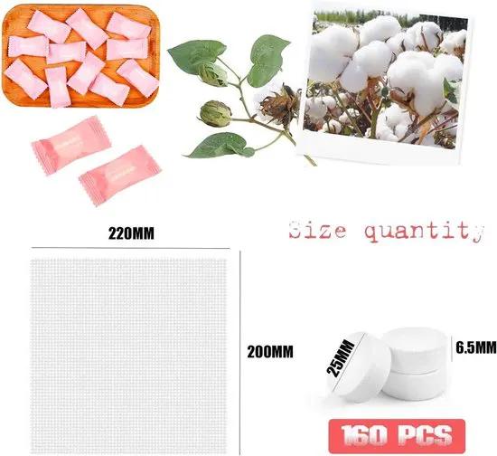Mer kloos Magic towels - 100 stuks - Individueel verpakt - Biologisch afbreekbaar-Individueel verpakt-Geschikt voor onderweg - Zonder parfum-22 x 24 cm -