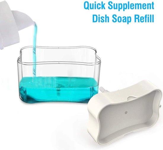 BORVAT Zeepdispenser met Spons - Afwasdispenser - Vloeibare Zeep Houder - Keuken by BORVAT