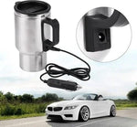 Merkloos Auto Waterkoker, 450ml 12V Elektrische Thermosfles Roestvrij Staal 65 Graden Celsius Elektrische Waterkokers Voor Op Reis, Voor Koffie, Thee -