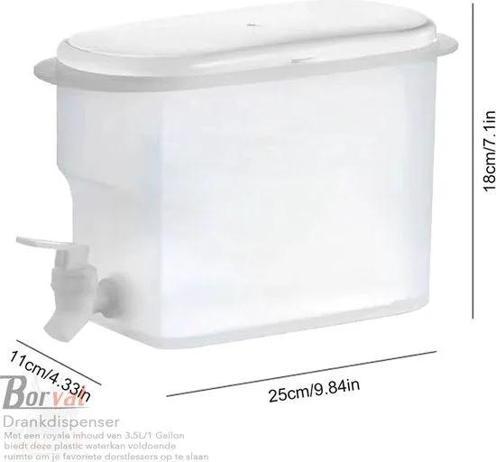 Borvat® Borvat® - Drink Bucket - Drankdispenser met kraantje - Waterdispenser - Limonadetap - Watertap - Sapdispenser - 2 Stuks -