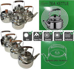 Borvat® Borvat® | Luxe RVS Kettle Theepot - 2 liter - ketel Camping - Theepot - Waterkoker - Zilver - Teapots Keuken & Koken