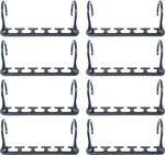 BORVAT Ruimtebesparende Kledinghanger Houder - Kledingkast Organizer - 8 Stuks - Grijs by BORVAT