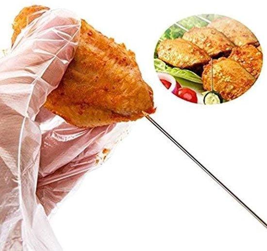 Marshmallow spiezen - BBQ spiezen set - Metalen spiezen met houten handvat - Kampvuur accessoires - Barbecue prikkers - Herbruikbare spiezen - Marshmallow stokjes - 10 Stuks by Merkloos
