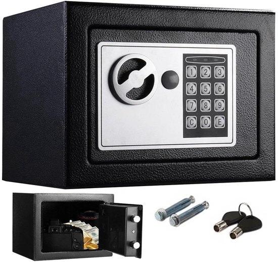 BORVAT Elektronische Kluis - Digitale Beveiligde Opbergkluis - Cijferslot - Muurkluis - Noodsleutel by BORVAT