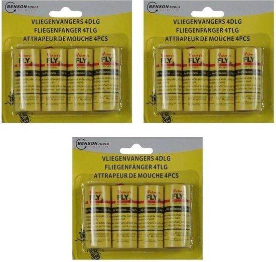 Merkloos IBBO Shop - 12x Insecten/vliegenvangers - Vliegenstrips -