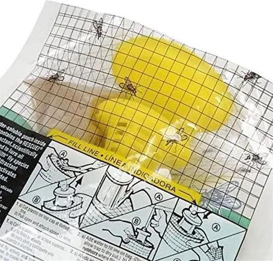 Merkloos IBBO Shop - Vliegenval XL met lokmiddel - 2 stuks - Vangt 20.000 vliegen - Vliegenzak - Vliegenvanger - Ecologisch en gifvrij - Vliegen - Muggen - Insecten - Val - Ongediertebestrijding - Plaagdierenbestrijding - Zak -