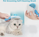 borvat IBBO® - Kattenborstel - Hondenborstel - Kattenkam - Kattenhaar - Hondenhaar - Huisdierhaar verwijderaar - Haarverwijderaar voor huisdieren - Langharig - Kortharig - Blauw -