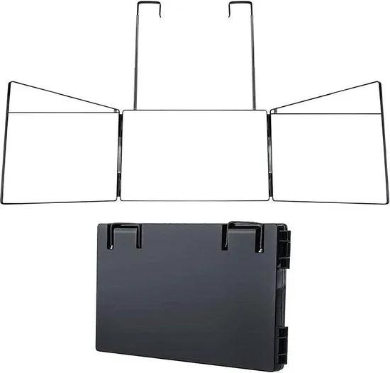Merkloos Self Cut Spiegel Multi Mirror Thuis Kapper Spiegel Make Up Spiegel 360 graden met LED -