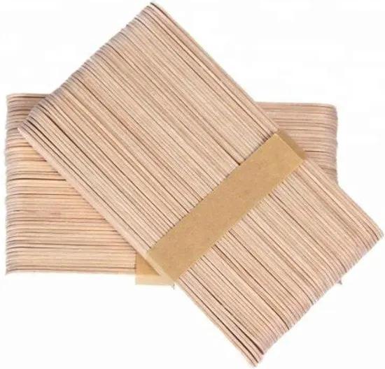 Merkloos Houten stokje voor waxen - haar verwijderen set van 50 stuks -