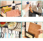 BORVAT Multifunctioneel Afdruiprek Boven de Gootsteen - 85cm - Roestvrij Staal - Zwart by BORVAT