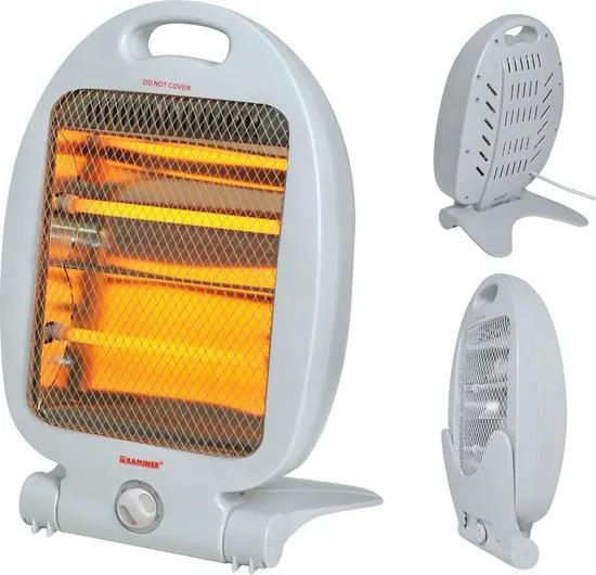 Kaminer Elektrische Kachel Quartz Verwarming Heater - Mobiele Straalkachel - 400/800 Watt -