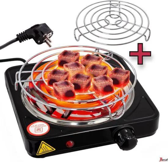 Merkloos Elektrische Kolenbrander voor Snelle Aanmaak van Houtskool - kolenstarter - Kolenaansteker - kooktoestel camping - BBQ Starter - 500W -