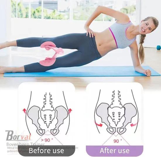 Borvat® Borvat® | Bovenbeen Trainer- Dijbeen Trainer- heuptrainer- bekkenbodemspiertrainer- trainingsapparaat voor vrouwelijke billen- bekkenbodemtrainer voor thuis- gym-yoga-Paars - Exercise Machine & Equipment Sets Sport & Fitness
