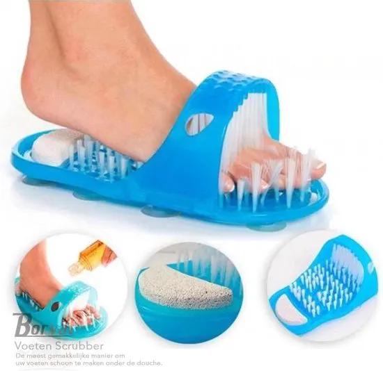Borvat® Borvat® – Voeten Scrubber – Voetmassage Borstel – Douche Scrubber – Massage Slipper – Voeten Reinigen – Badkamer Borstel – Foot Wash -