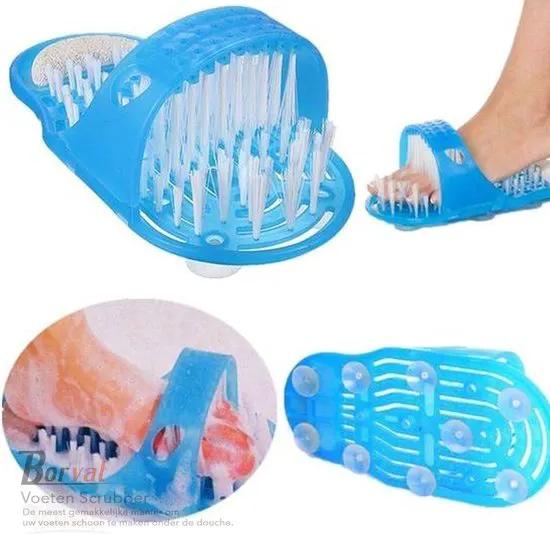 Borvat® Borvat® – Voeten Scrubber – Voetmassage Borstel – Douche Scrubber – Massage Slipper – Voeten Reinigen – Badkamer Borstel – Foot Wash -
