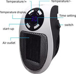 Merkloos Keramische stopcontact- mini verwarming-500W-Geschikt voor ruimte tot 20 m²-Timerfunctie-wit -