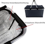 Opvouwbare Koeltas Winkelmand 30L - Thermisch Geïsoleerd - Donkerblauw by BORVAT