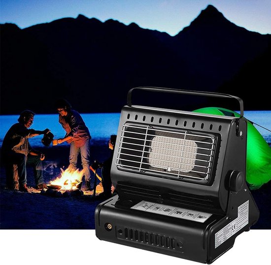 Borvat® Borvat® | Kamping Gaskachel - Heater - Kachel - Terrasverwarmer - Camping gaskachel - Gas Heater - Verstelbaar - Draagbaar - Zwart - Space Heaters Verwarming & Kachels