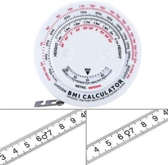 Merkloos Beauty Body Mass Index Runde Fettmessung Maßnahme Fitnessmessung Body Retractable Tape - Body Mass Index en Fettmessung Meetlint. . -