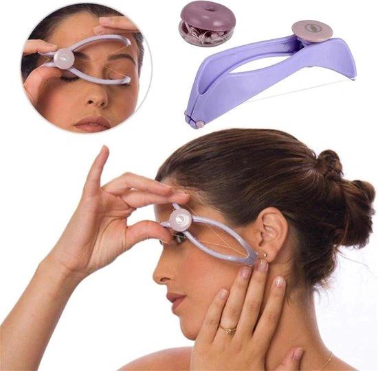 Merkloos Slique - Gezichtshaar Verwijderaar - Wenkbrauw Epilator - Draadloze Epilator - Epilator - Gezichtshaar - Gezichtshaar Verwijderen - Pijnloos - Waterdicht En stootbestendig - Voor Ieder Geschikt - 10 Extra Draadjes! -