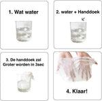 Mer kloos Magic towels - 100 stuks - Individueel verpakt - Biologisch afbreekbaar-Individueel verpakt-Geschikt voor onderweg - Zonder parfum-22 x 24 cm -