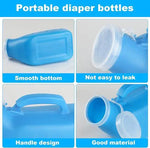 borvat IBBO® - Urine container - Urinaal - Urinebeker - Plasfles - Plasfles Mannen - Urinaal Mannen - 2 l - Plas Fles Man - Plas Potje - Blauw - GRATIS schoonmaakborstel -