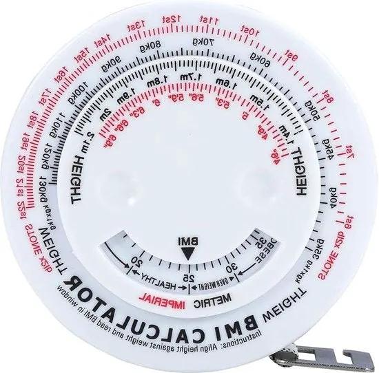 Merkloos Beauty Body Mass Index Runde Fettmessung Maßnahme Fitnessmessung Body Retractable Tape - Body Mass Index en Fettmessung Meetlint. . -