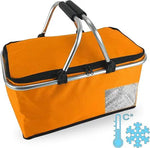 Mer kloos Picknickmand Koeltas - Thermo Lunchtas Met Koelvak - Koeltasje - Opvouwbaar - Oranje -