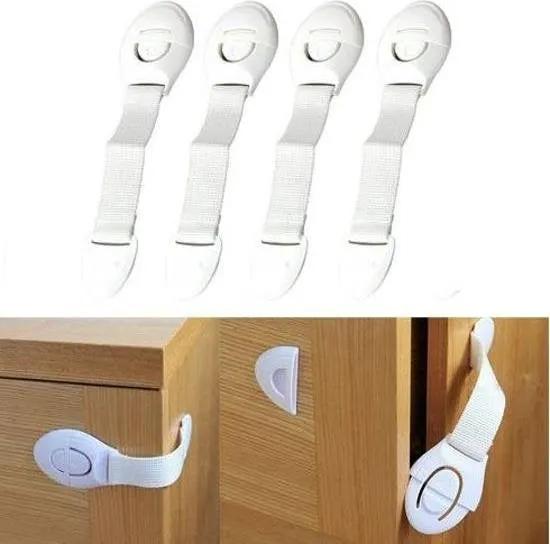 WG Commerce ® Kind Veiligheidsslot | 4 stuks | voor Baby of kind | Drukslot | Baby Lock | Afsluiten Kasten, Lades, Oven en Apparatuur | Optimale veiligheid -
