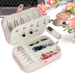 Merkloos Luxe sieradendoos rechthoek rose met spiegel/ premium jewelry box / juwelendoos / sieraden kistje / kettingen, oorbellen, ringen, horloge / geschenk / cadeautje voor haar/ sieradendoosje -