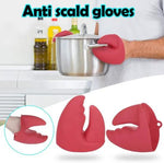 Merkloos IBBO Shop - Siliconen Ovenwanten - Kreeft Klauwen - 2x Pannenlap - Set van 2 stuks - Koken & Bakken - Warmtebestendig - Hittebestendig - Ovenwanten - Ovenhandschoenen - Rood -