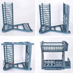 BORVAT Keuken Afdruiprek 2-Laags - Droogrek - Servieshouder - Serviesrek - Opbergrekje - Blauw by BORVAT