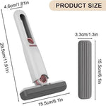 borvat IBBO® - Multifunctionele Mini mop - Keuken - Vervangbaar - Schoonmaak - Badkamer - Ramen - Mop met handgreep - Voor alle oppervlakken -
