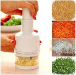 Borvat® Borvat® | Handmatige hakselaar voor uien, groenten en meer | 22x9 cm | chopper | Multihakker | Hakmolen handmatig | groentehakker | wit | voor ui-knoflook-groenten -