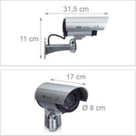Merkloos 4x dummy beveiligingscamera - nepcamera - camera nep - CCD LED - buiten -