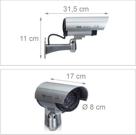 Merkloos 4x dummy beveiligingscamera - nepcamera - camera nep - CCD LED - buiten -