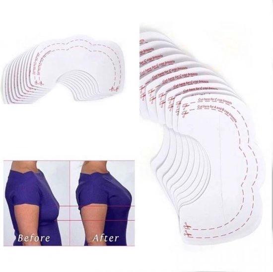 Merkloos Multipack Plakbeha Borst lift tape | transparant | Borst Lift Stickers | Plak BH | 10 stuks -