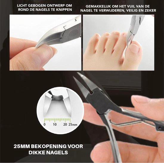 Pedicure Set 7-Delig - Nagelverzorging Starterset - Ingegroeide Teennagel Nagelknipper by BORVAT