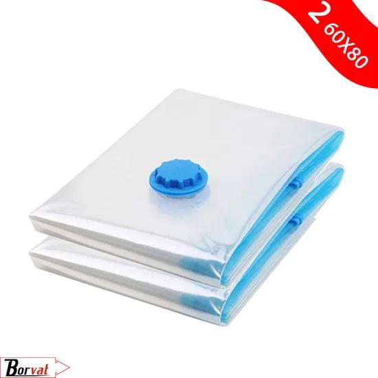 Borvat® Borvat® | Vacuüm Opbergzakken 60x80cm Set Van 2 Luchtdicht Ruimtebesparend - Household Storage Bags Opslag & Organisatie