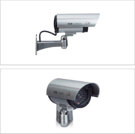 Merkloos 4x dummy beveiligingscamera - nepcamera - camera nep - CCD LED - buiten -
