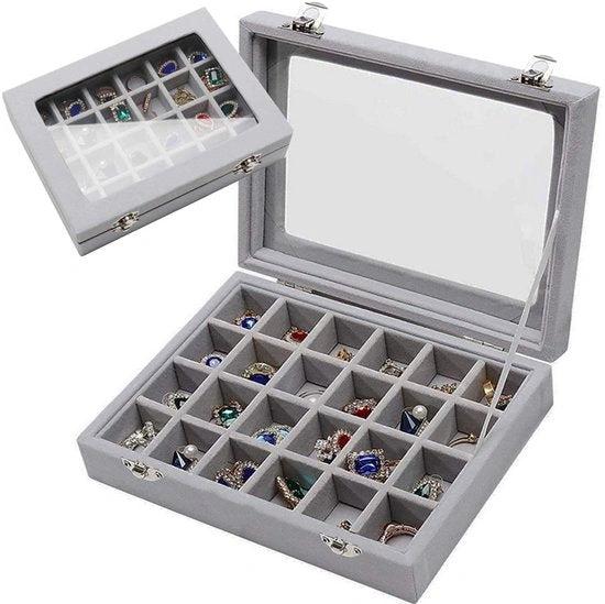 BORVAT Sieradendoos Organiser - Luxe Suede Displaydoos by BORVAT
