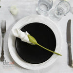 Borvat® Borvat® - servet houders voor tafels plastic twist bloemknoppen servethouders met groene steel voor het maken van originele tafelarrangementen - Set van 4 -