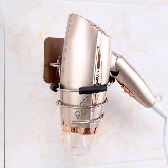 IBBO IBBO® - Föhn Houder - Zelfklevende -Föhn houder Spiraal - Universeel - Haardrogerhouder - Zonder Boren - Spiraal houder - Zilver -