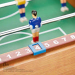 Merkloos Borvat® - voetbaltafel - Tafelvoetbal volwassenen - speeltafel kind - voetbal tafelspel - kickertafel - tafelvoetbal - groen/bruin -