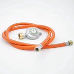Universeel merk Gasslang met drukregelaar 1,5 meter 50mbar - Gasslang - 150cm - Barbecue gasslang -